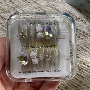 Elegant Crystal homemade press on or UV Glue Nails